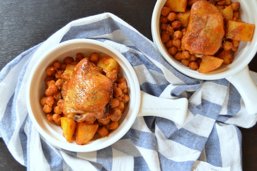 Extraordinary Roasted Chicken, Potatoes and Chickpeas - The Not So Creative Cook 2